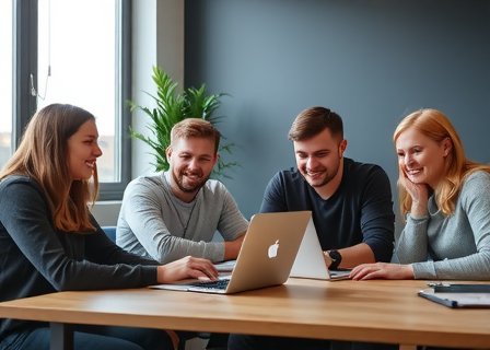 Team von Game-Entwicklern in Düsseldorf Büro